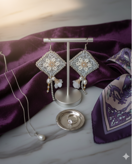 Dizajnové náušnice "Elegantný a moderný dizajnér"